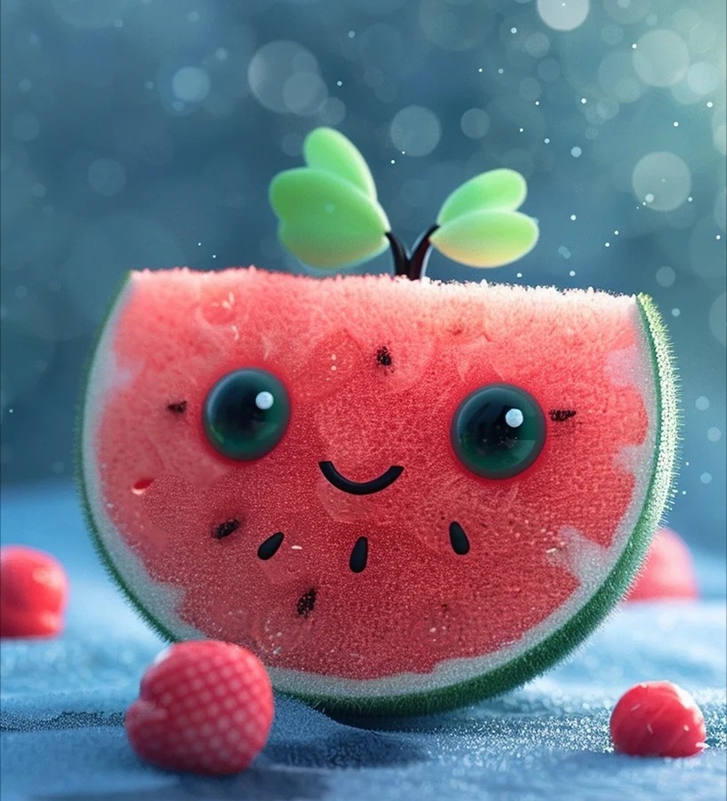 chibi dưa hấu