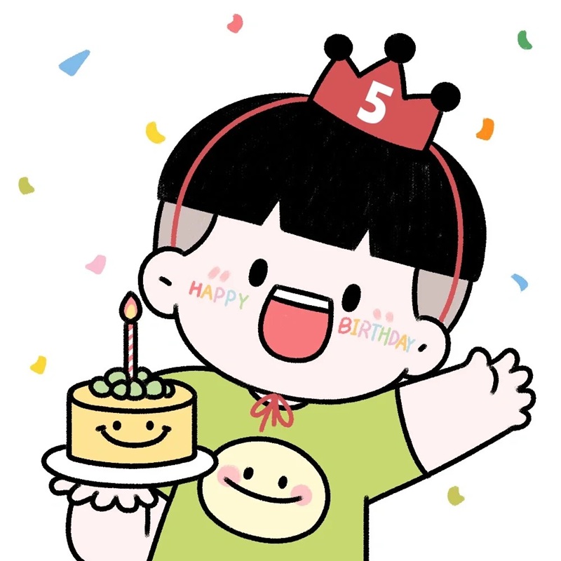chibi sinh nhật bé trai