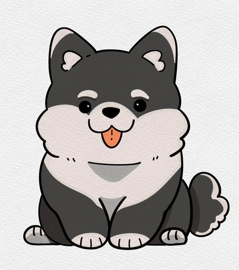 chó mặt xệ chibi