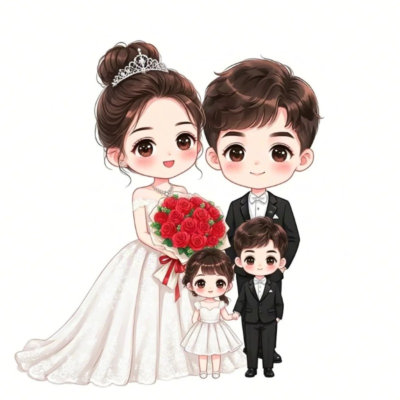 cô dâu chú rể chibi 13