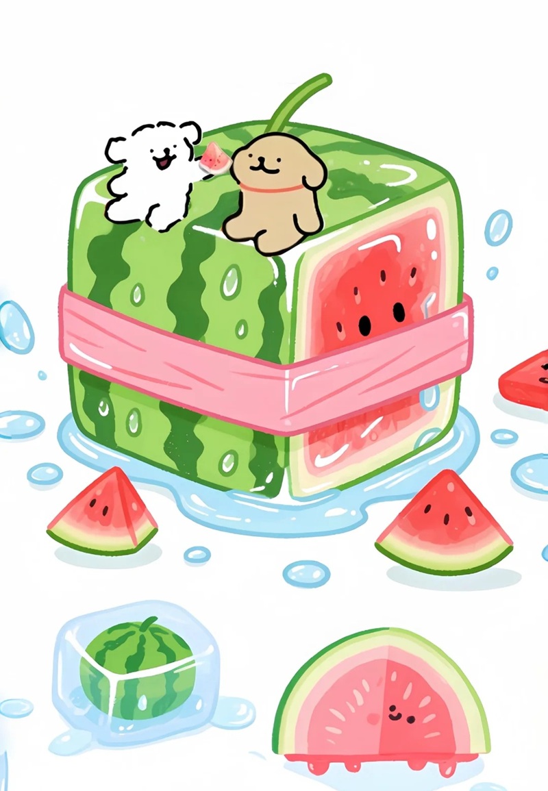 dưa hấu chibi 15