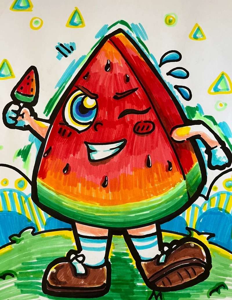 dưa hấu chibi 5