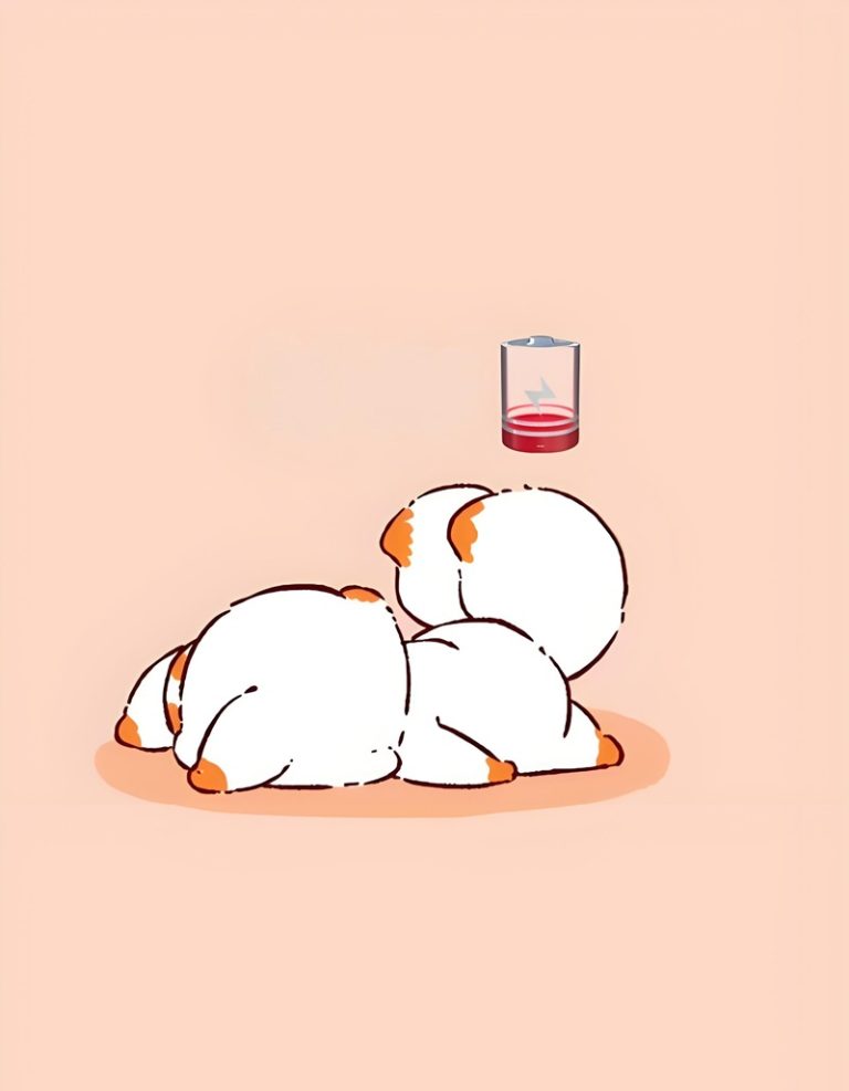 Tuyển tập 85+ ảnh hết pin chibi hài hước chuẩn mood lười biếng