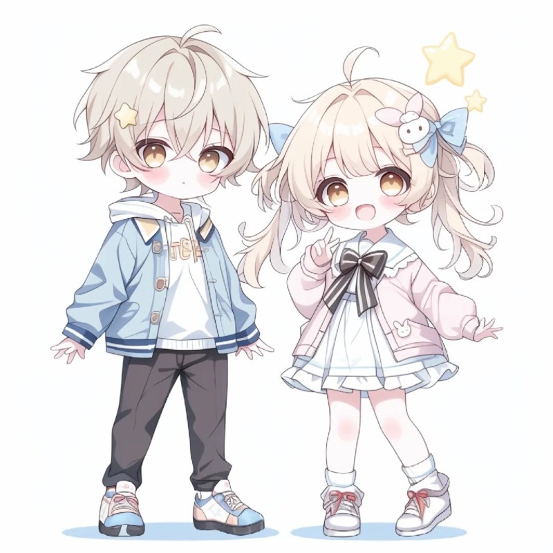 hình anime chibi cute ảnh đôi cặp