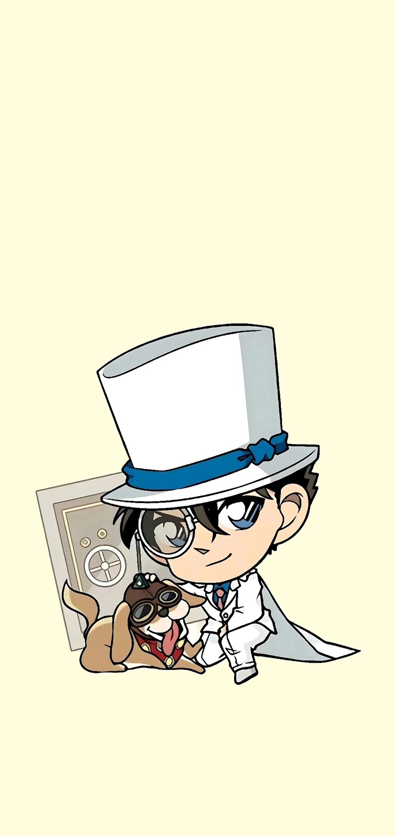 Chibi Kaito Kid with dog