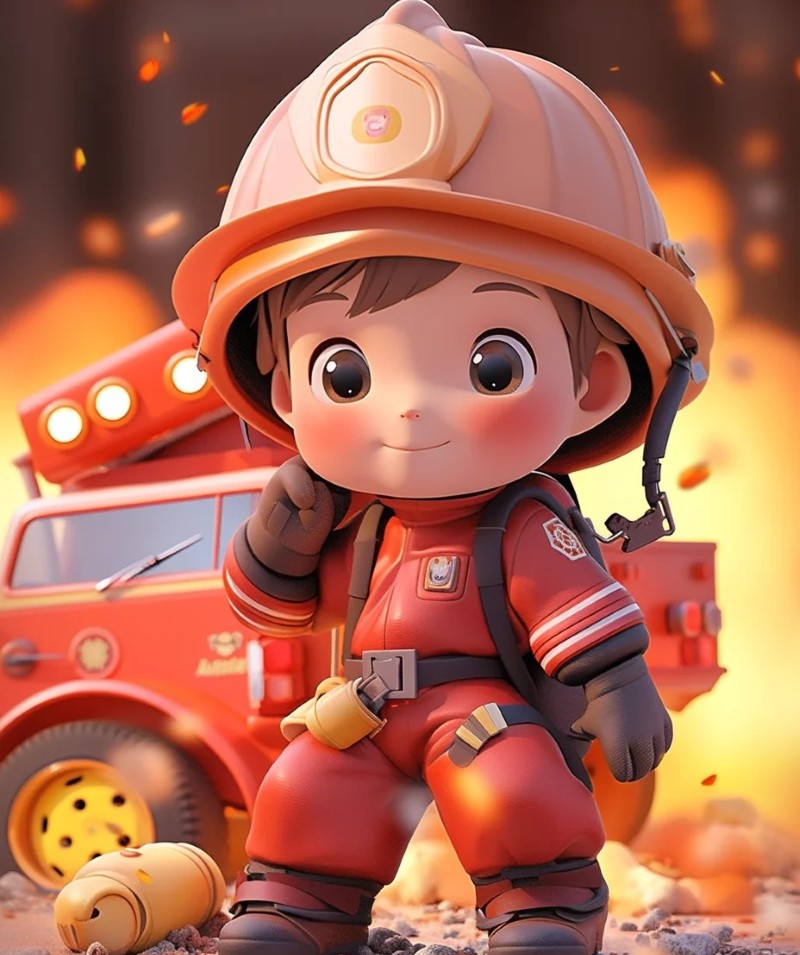 lính cứu hỏa chibi 21