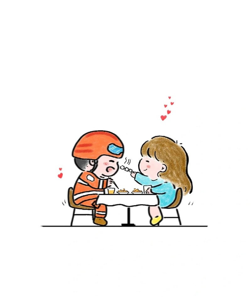 Cute couple sharing a meal.