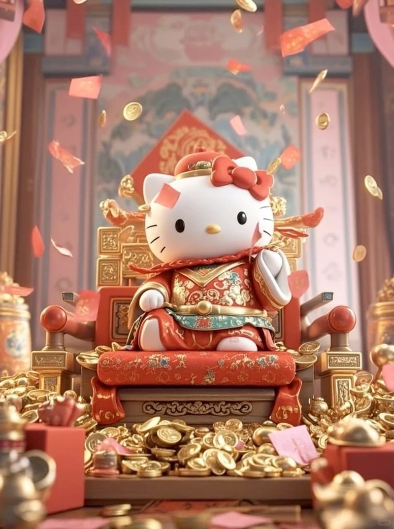 mèo thần tài chibi 13