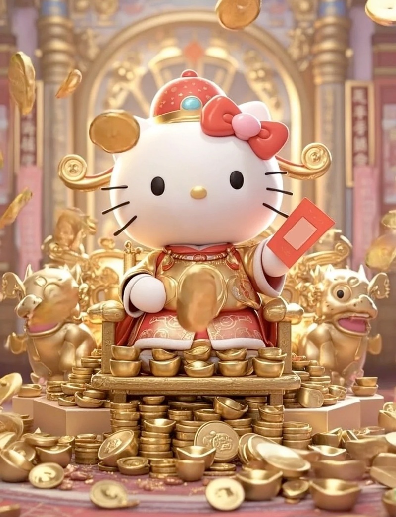 mèo thần tài chibi 14