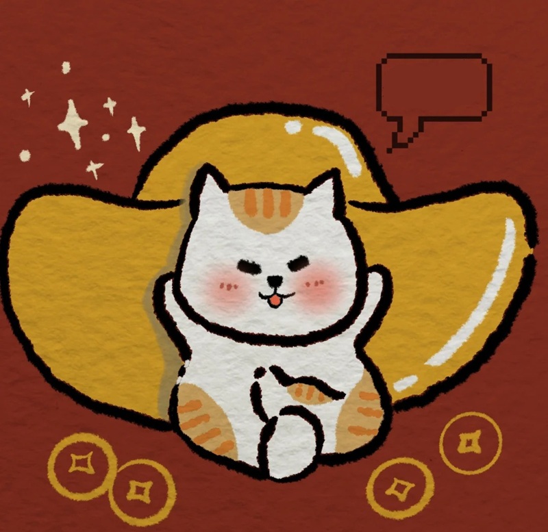 mèo thần tài chibi 18