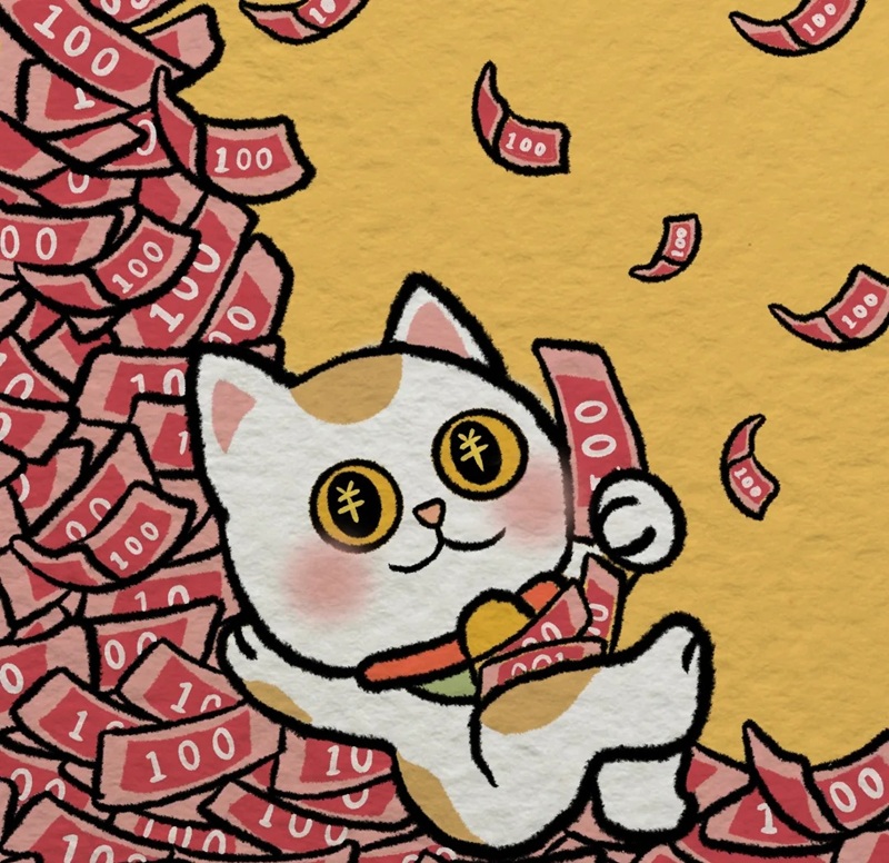 mèo thần tài chibi 20