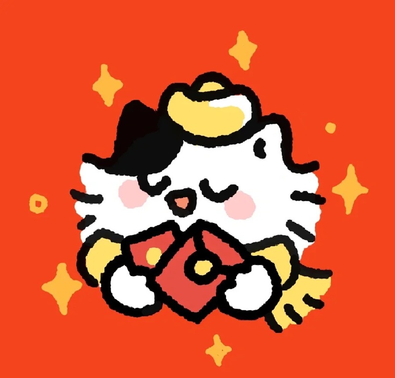 mèo thần tài chibi 23