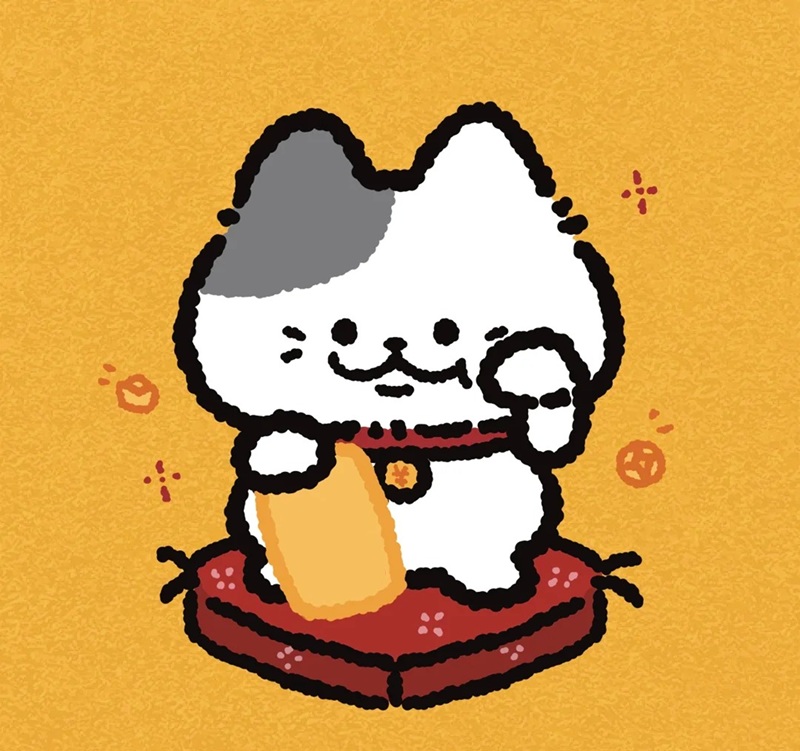 mèo thần tài chibi 30