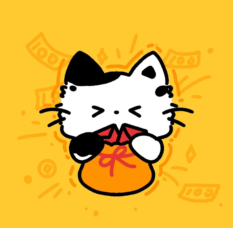 mèo thần tài chibi 36