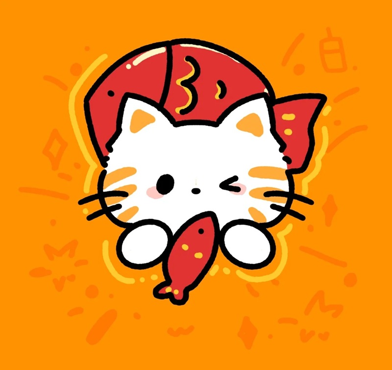 mèo thần tài chibi 38