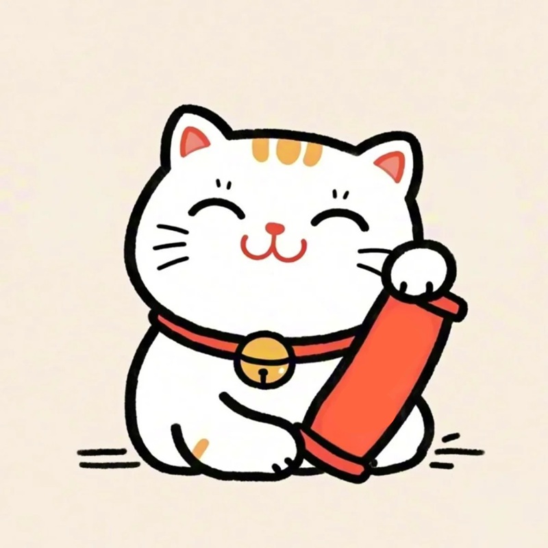 mèo thần tài chibi 43