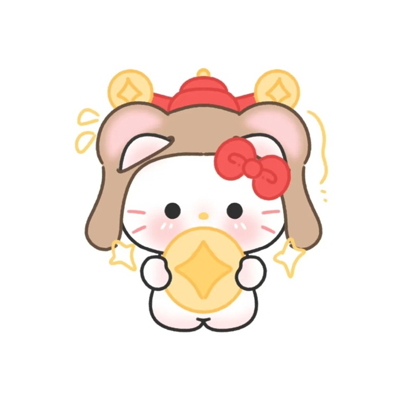 mèo thần tài chibi 9