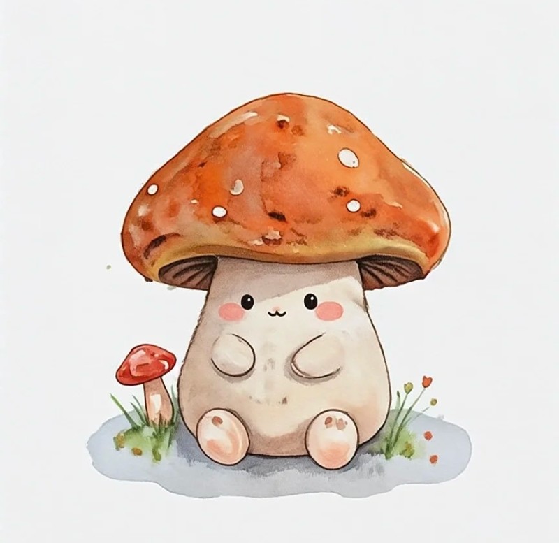 nấm lùn dễ thương chibi
