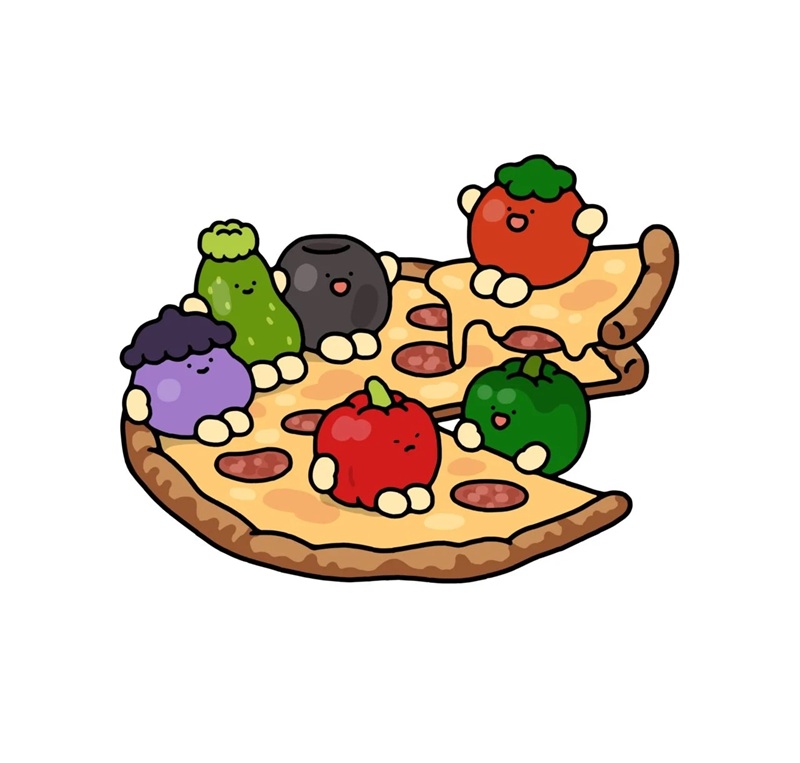 rau củ quả chibi 19