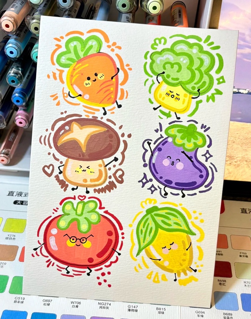 rau củ quả chibi 21