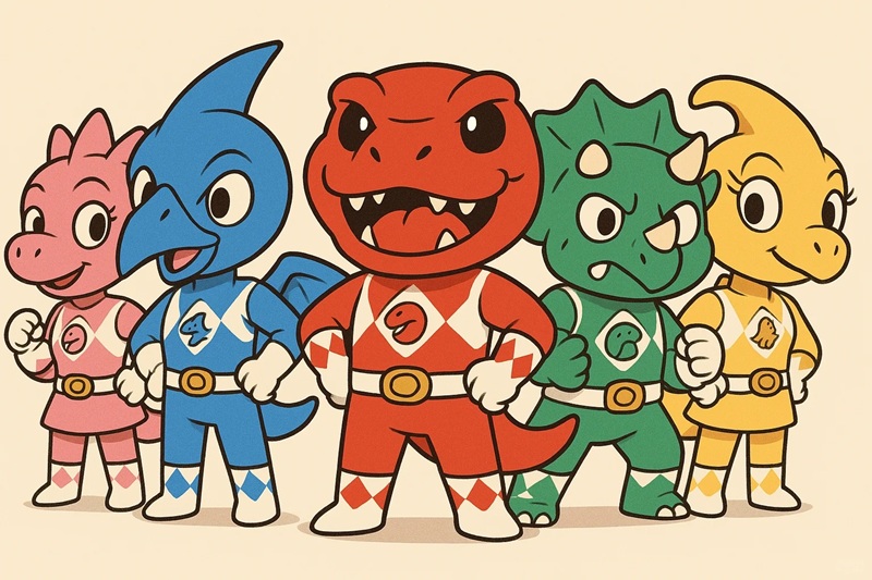 5 anh em siêu nhân chibi