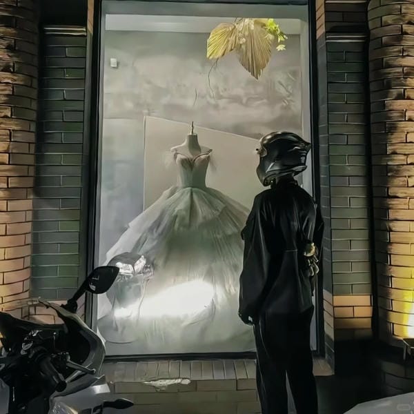 ảnh đứng nhìn váy cưới buồn (13)