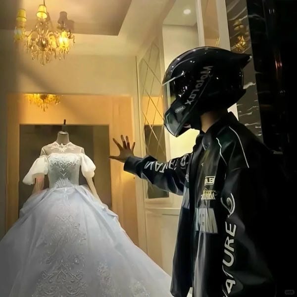 ảnh đứng nhìn váy cưới buồn (9)