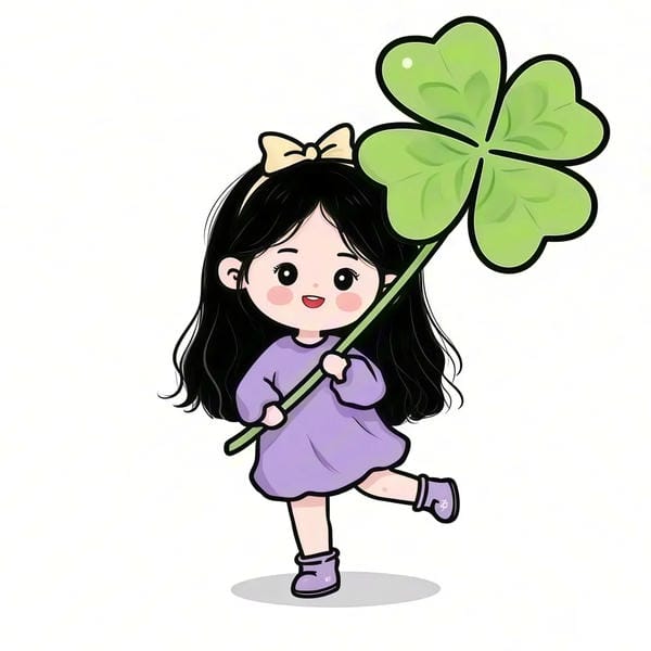 avatar cỏ 4 lá cute (10)