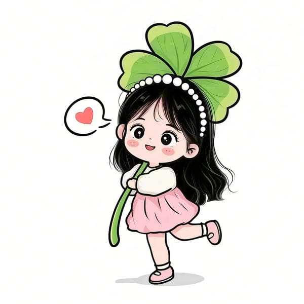 avatar cỏ 4 lá cute (17)