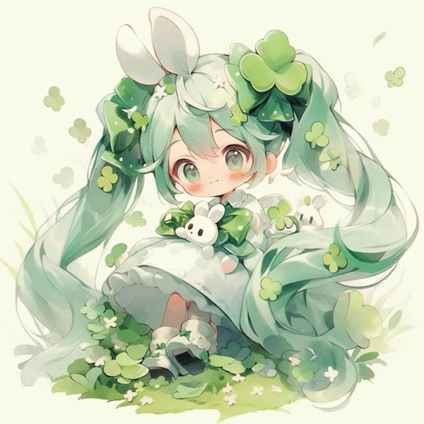 avatar cỏ 4 lá cute (4)