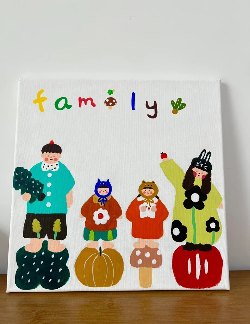 vẽ tranh đề tài gia đình 15