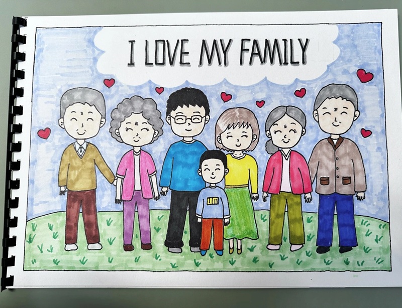 vẽ tranh đề tài gia đình 36