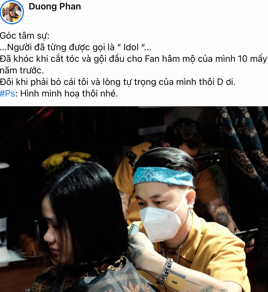 Dương 565 giờ là một thợ cắt tóc