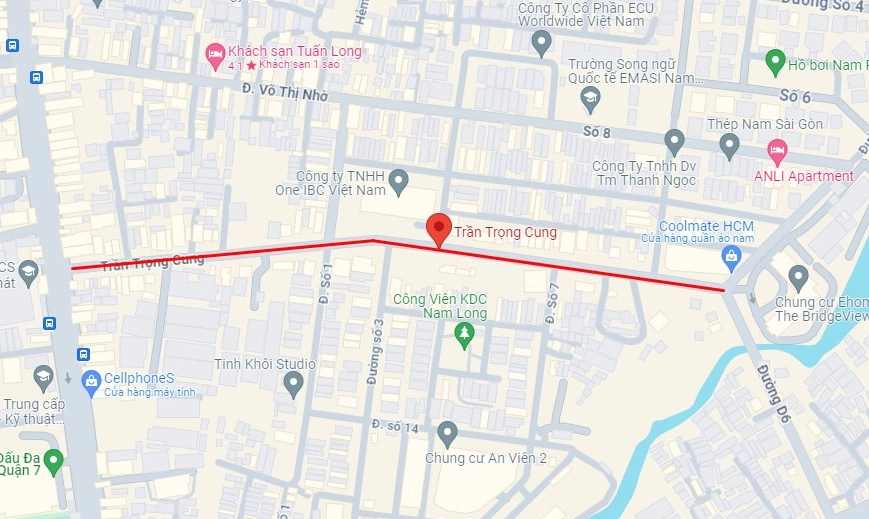 Đường Trần Trọng Cung - Một tuyến phố kinh doanh sầm uất
