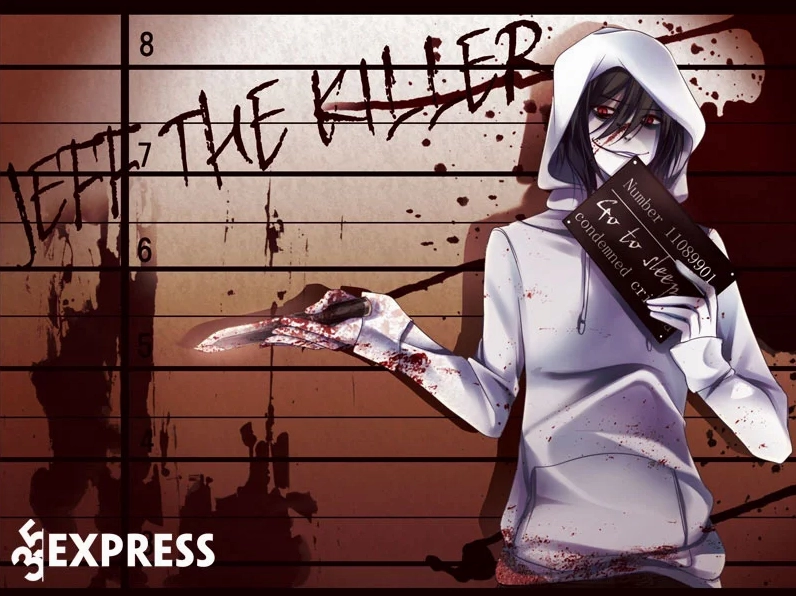 Hình ảnh minh họa Jeff The Killer với nụ cười rạch toang