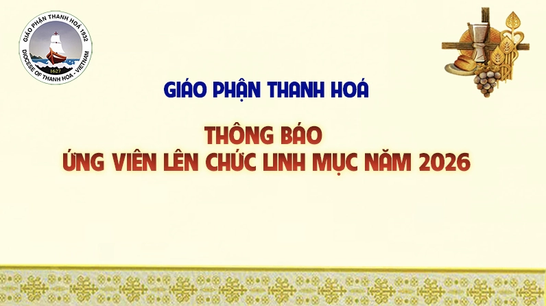 thong bao ung vien len chuc linh muc nam 2026
